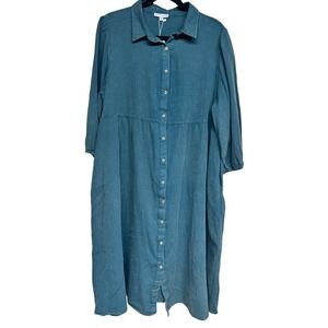 Baltic Born Sari Babydoll Dress Green Women's Size 1XL